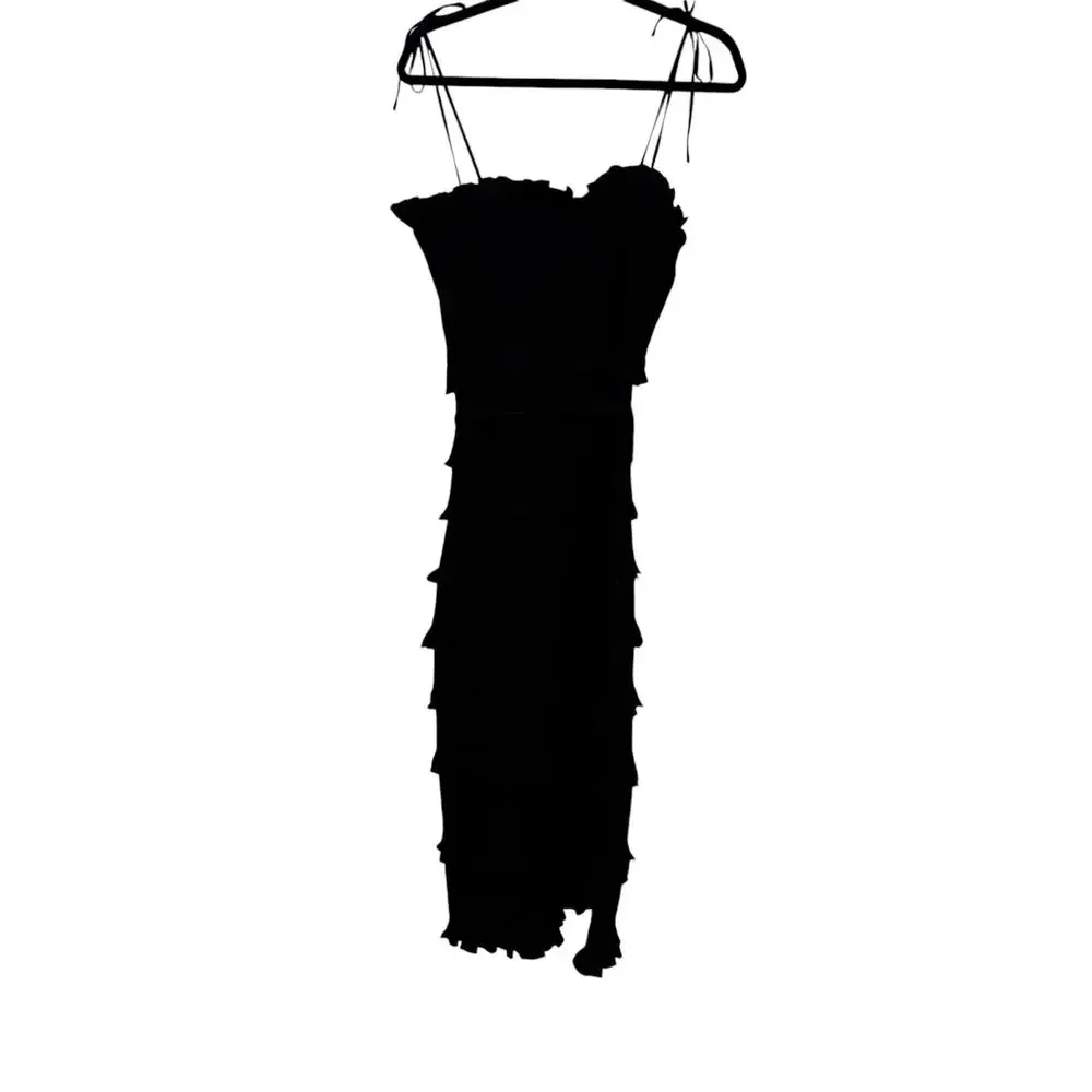 V. Chapman The Lily Midi-Length Dress Sleeveless in Black Size 10 NWT - Picture 10 of 15